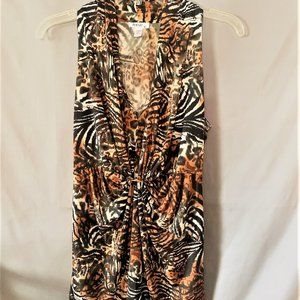WOMANS SKILY TIGER PRINTED BLOUSE SIZE M